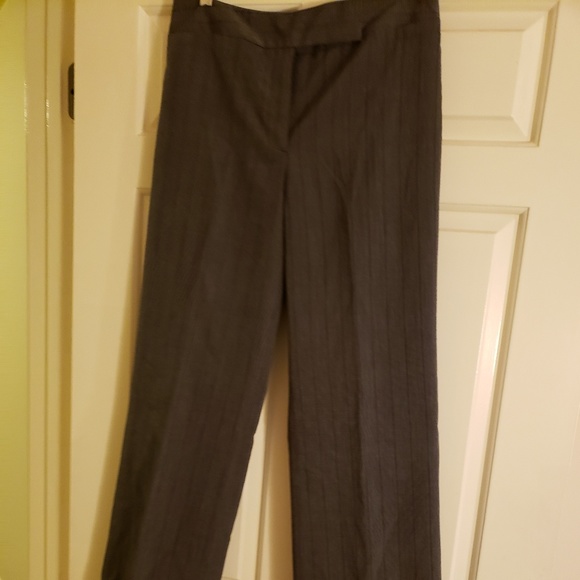 Gray trousers with blue pinstripes - Picture 1 of 2